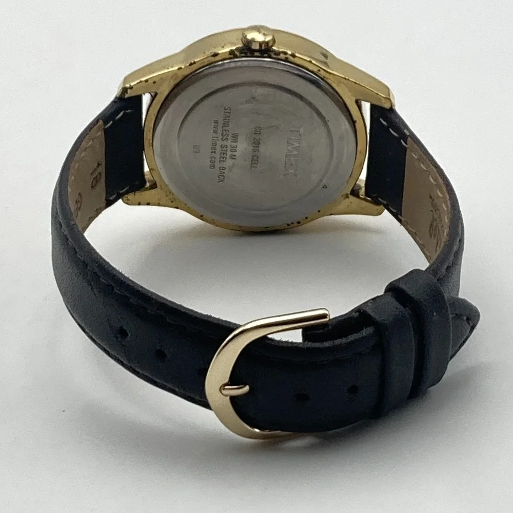 Timex Easy Reader Men's Watch 36mm CLOUDY Gold Tone Indiglo Day Date New Battery